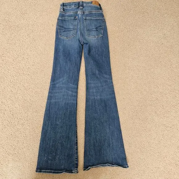 American Eagle AE Next Level Super High-Waisted Flare Jean 000R - Picture 3 of 8